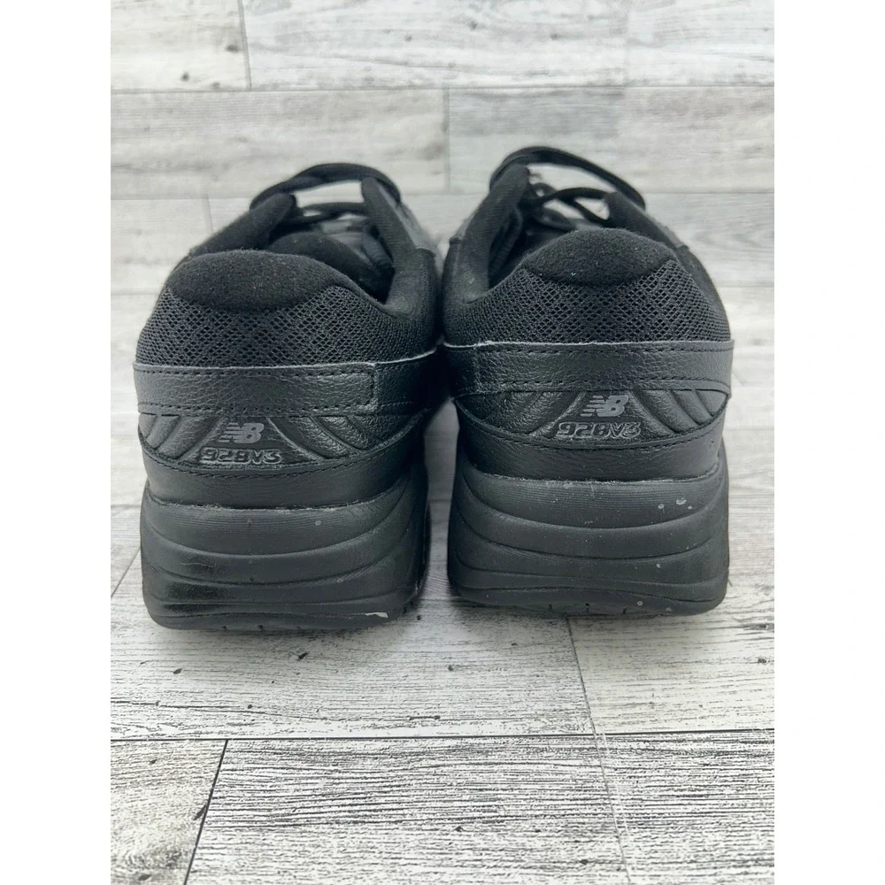 New Balance 928v3 Women 10.5D Men 9D Black Leather Walking Shoes‎ WW928BK3